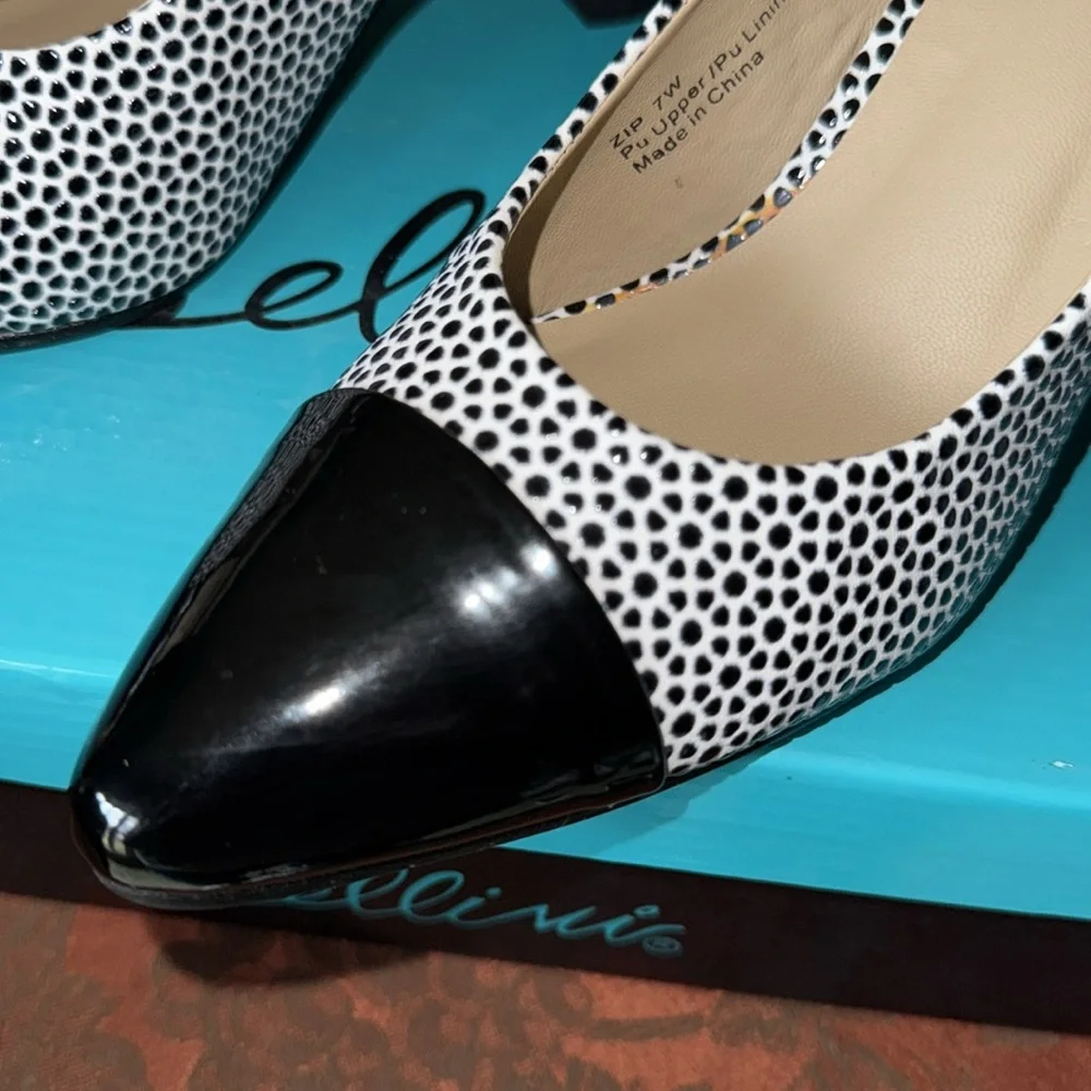 Bellini Black and White Women's Shoes Never Worn - Picture 5 of 12